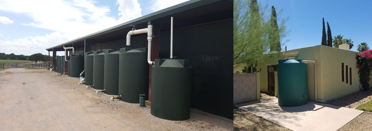 Bushman 1150 Gallon Dark Green Rainwater Collection Tank