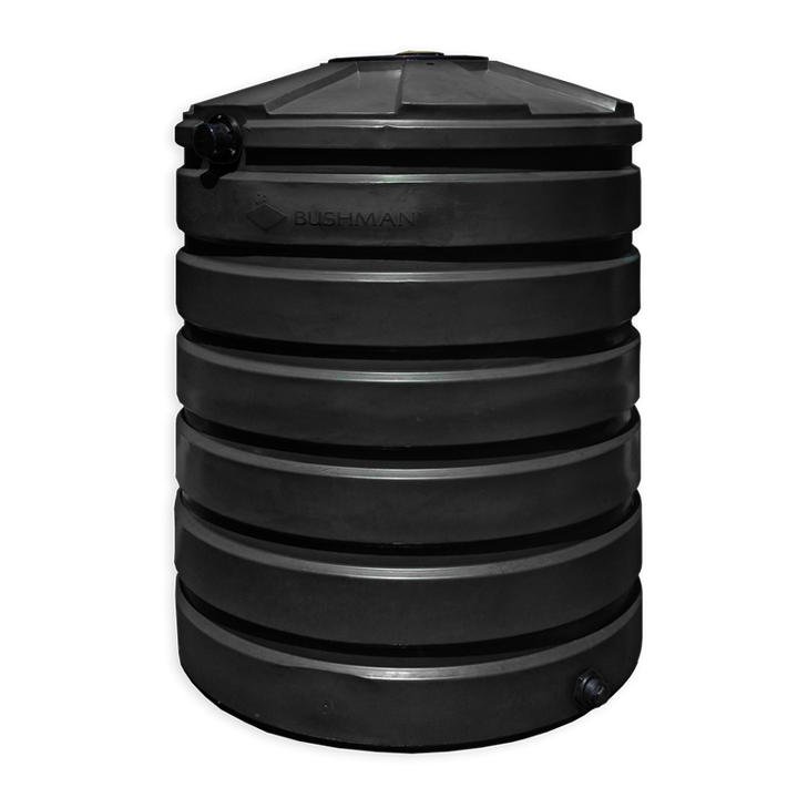 Bushman 330 Gallon Black Rainwater Collection Storage Tank