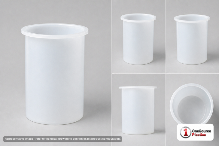 Chem-Tainer 125 Gallon Plastic Open Top Batch Storage Tank