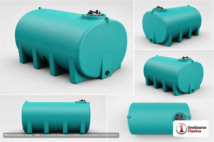 Enduraplas 1750 Gallon Plastic Vertical Liquid Storage Tank in Faint Green