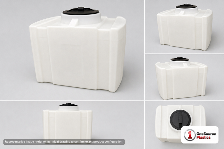 Chem-Tainer 25 Gallon Plastic Portable Utility Tank in White