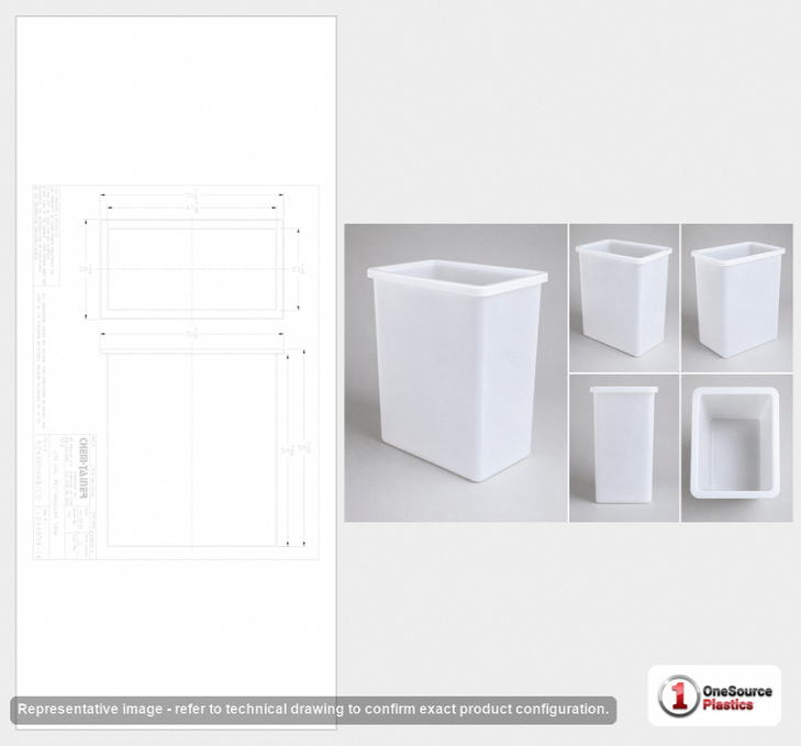 Chem-Tainer 270 Gallon Plastic Open Top Batch Storage Tank