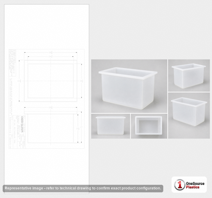 Chem-Tainer 28 Gallon Plastic Open Top Batch Storage Tank