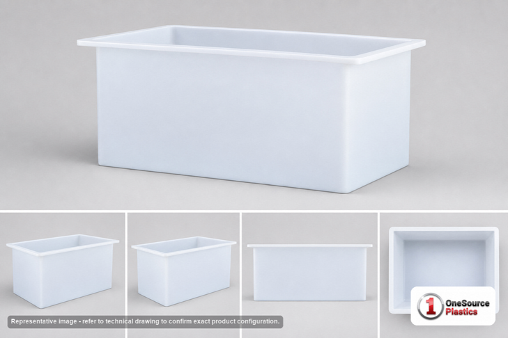 Chem-Tainer 45 Gallon PE Rectangular Open Top Tank