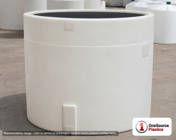 Snyder Industries 5800 Gallon Open Top Batch Storage Tank in White 1.9 s.g. Cross Linked Polyethylene; White; 125" H x 120"