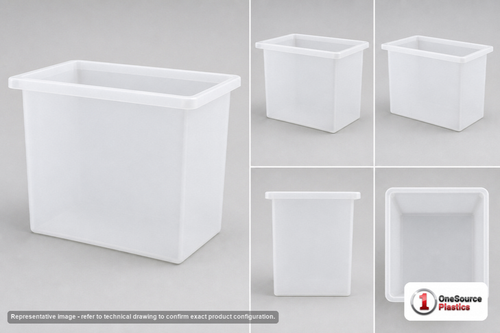 Chem-Tainer 60 Gallon PE Rectangular Open Top Tank