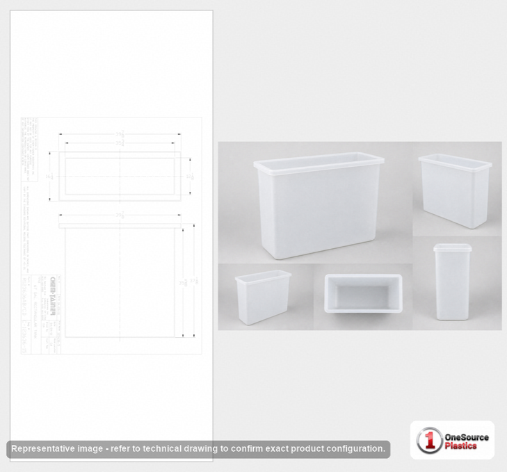 Chem-Tainer 67 Gallon Plastic Open Top Batch Storage Tank