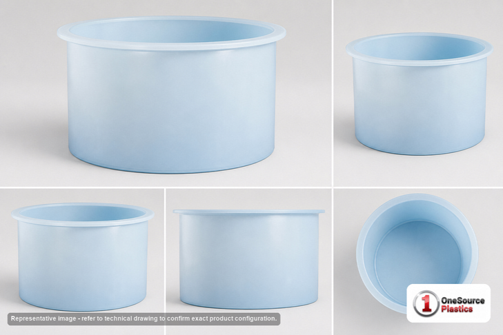 Chem-Tainer 675 Gallon Plastic Open Top Batch Storage Tank
