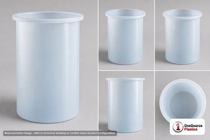 Chem-Tainer 70 Gallon Plastic Open Top Batch Storage Tank