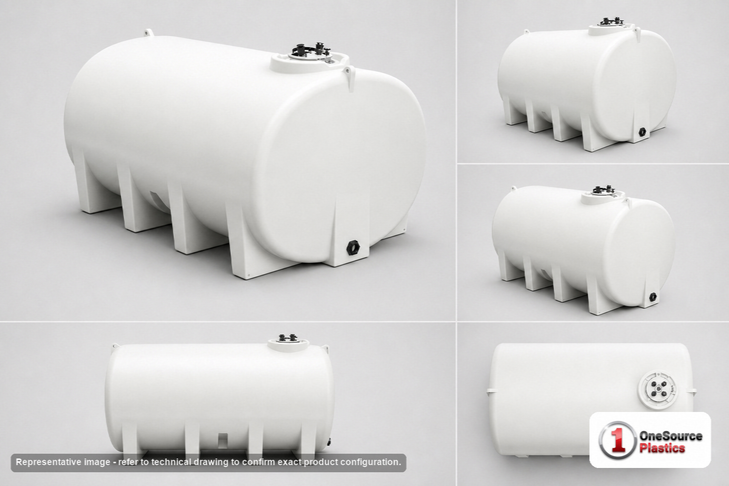 Enduraplas 7011 Gallon 1.9 S.G. Plastic Vertical Liquid Storage Tank in White