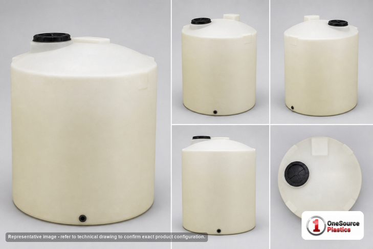 Chem-Tainer 2800 Gallon Plastic Vertical Liquid Storage Tank