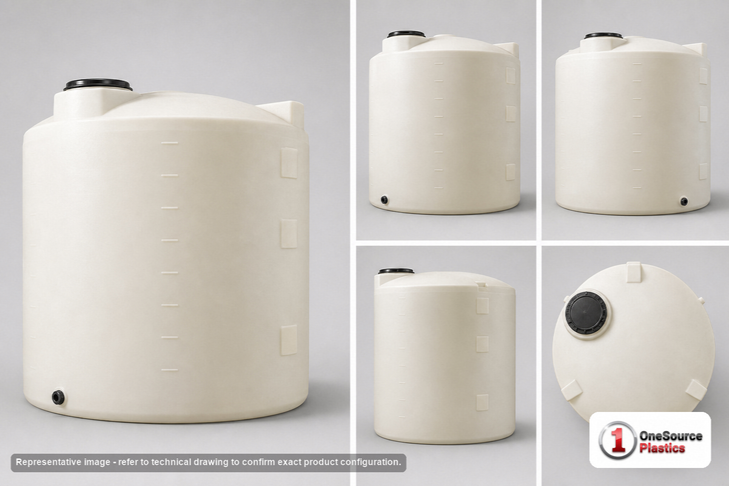 Chem-Tainer 3600 Gallon Plastic Vertical Liquid Storage Tank
