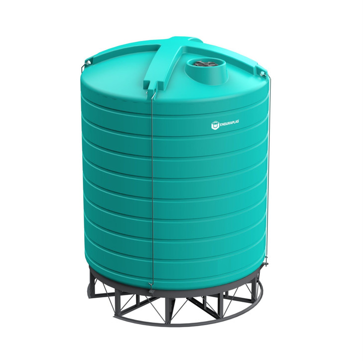 Enduraplas 870 Gallon 15 Degree Plastic Vertical Cone Bottom Tank in Black