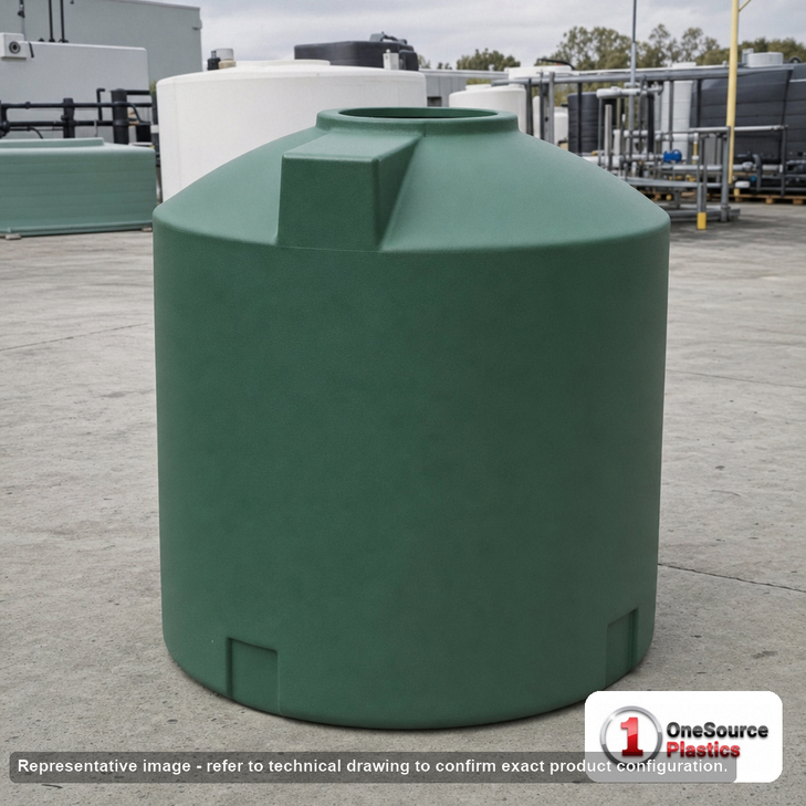 Norwesco 305 Gallon Green (California Only) Vertical Water Storage Tank. 305 gallon capacity; Polyethylene; Green