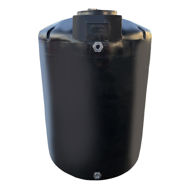 Chem-Tainer 1000 Gallon Black Vertical Water Storage Tank