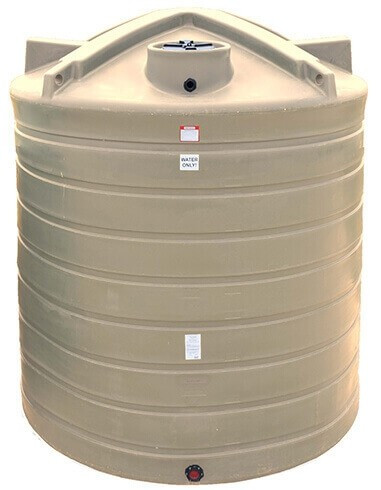 Enduraplas 3000 Gallon Beige Vertical Water Storage Tank
