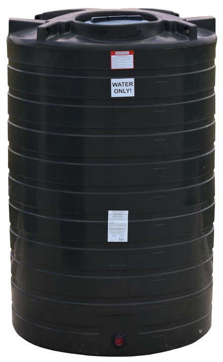 Enduraplas 1100 Gallon Black Vertical Water Storage Tank