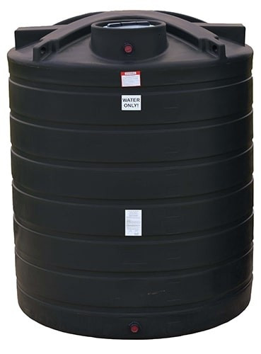 Enduraplas 2100 Gallon Black Vertical Water Storage Tank