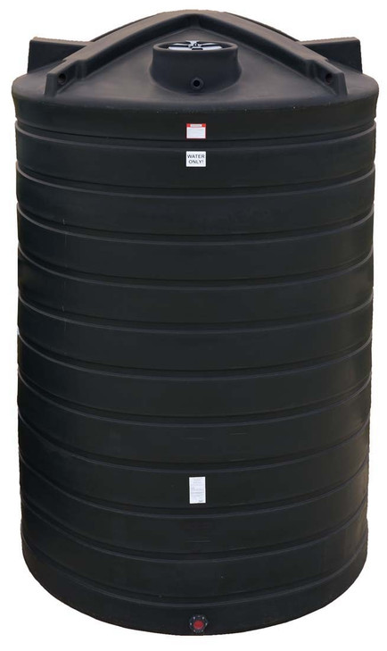 Enduraplas 5200 Gallon Black Vertical Water Storage Tank