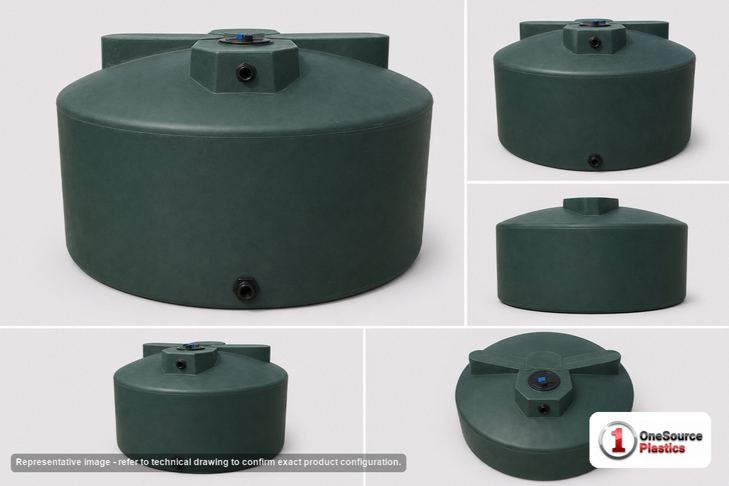 Norwesco 1075 Gallon Dark Green Vertical Water Storage Tank