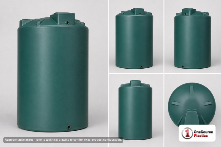 Chem-Tainer 2100 Gallon Green Vertical Water Storage Tank