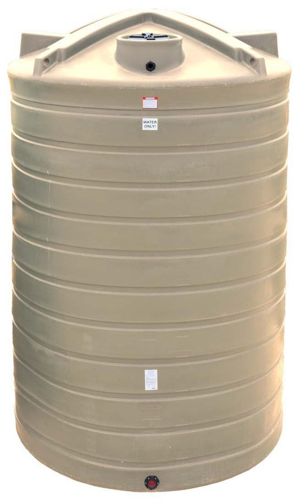 Enduraplas 6250 Gallon Beige Vertical Water Storage Tank