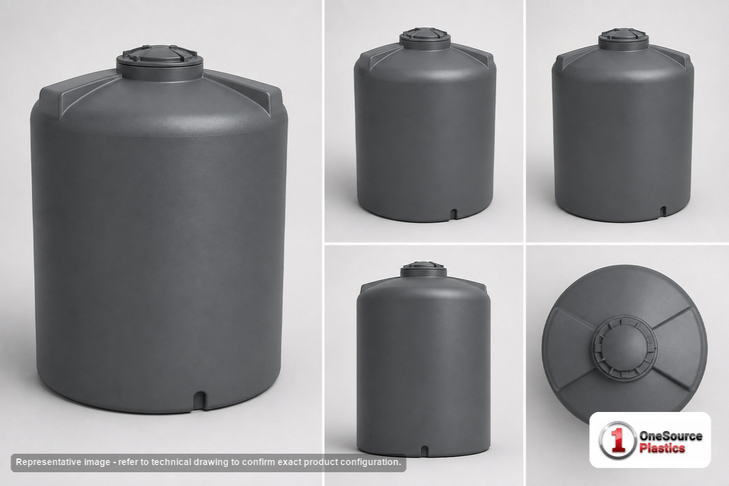 Dimensional spec drawing for Chem-Tainer 550 Gallon
