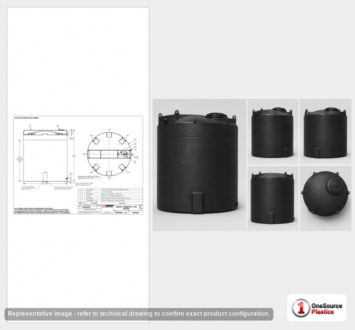 Snyder Industries 10500 Gallon Black Vertical Water Storage Tank