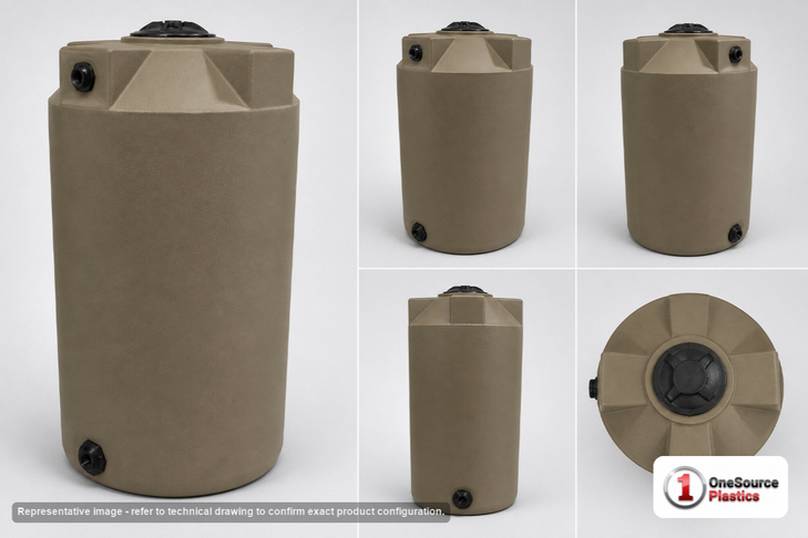 Bushman 150 Gallon Mocha Vertical Water Storage Tank