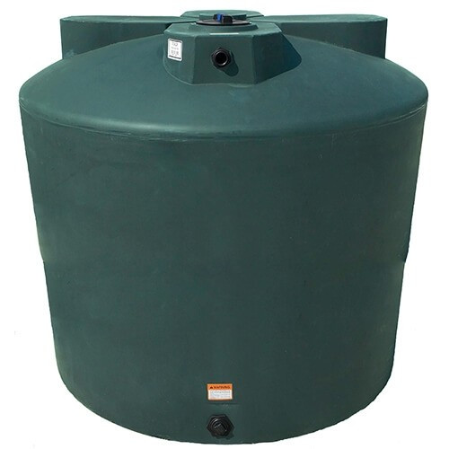 Norwesco 2550 Gallon Dark Green Vertical Water Storage Tank