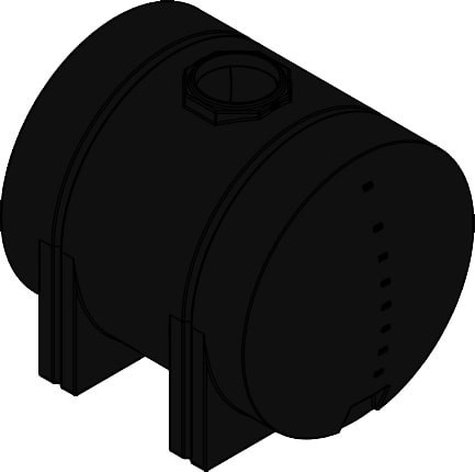 Norwesco 925 Gallon Black Horizontal Leg Tank