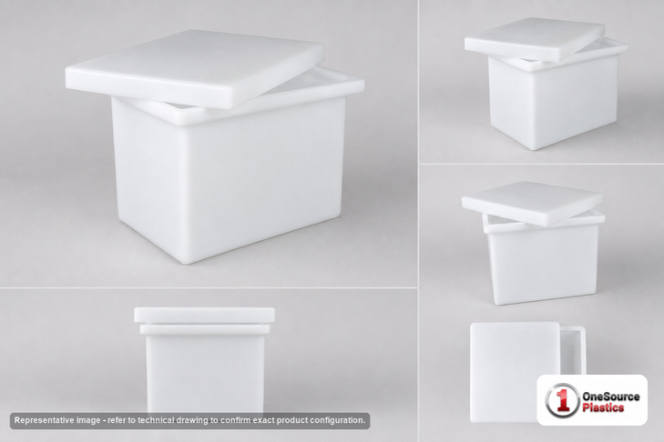 Chem-Tainer 1 Gallon PE Rectangular Open Top Tank