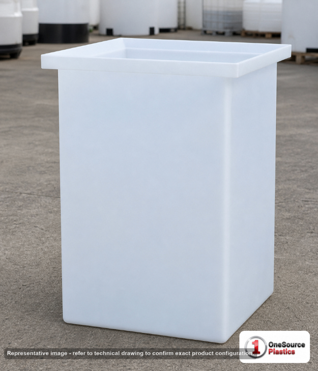 Chem-Tainer 11 Gallon PE Rectangular Open Top Tank. . Manufacturer part number TC-R121218A. Sold by OneSource Plastics (https://www.onesourceplastics.com).