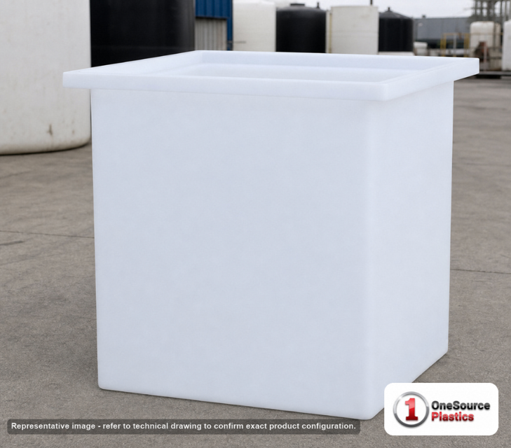 Chem-Tainer 115 Gallon PE Rectangular Open Top Tank. . Manufacturer part number TC-R303030A. Sold by OneSource Plastics (https://www.onesourceplastics.com).