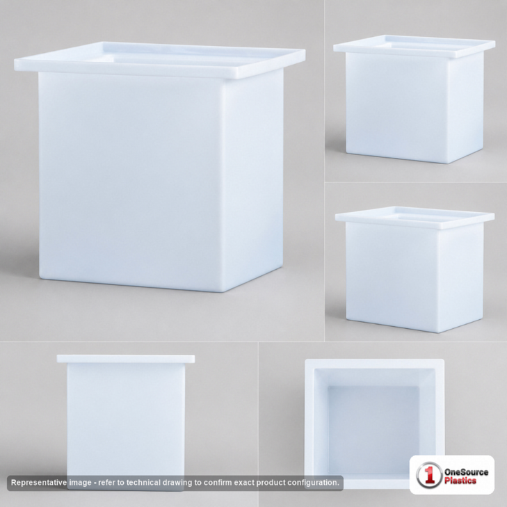 Chem-Tainer 115 Gallon PE Rectangular Open Top Tank