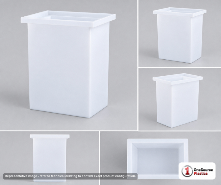 Chem-Tainer 14 Gallon PE Rectangular Open Top Tank