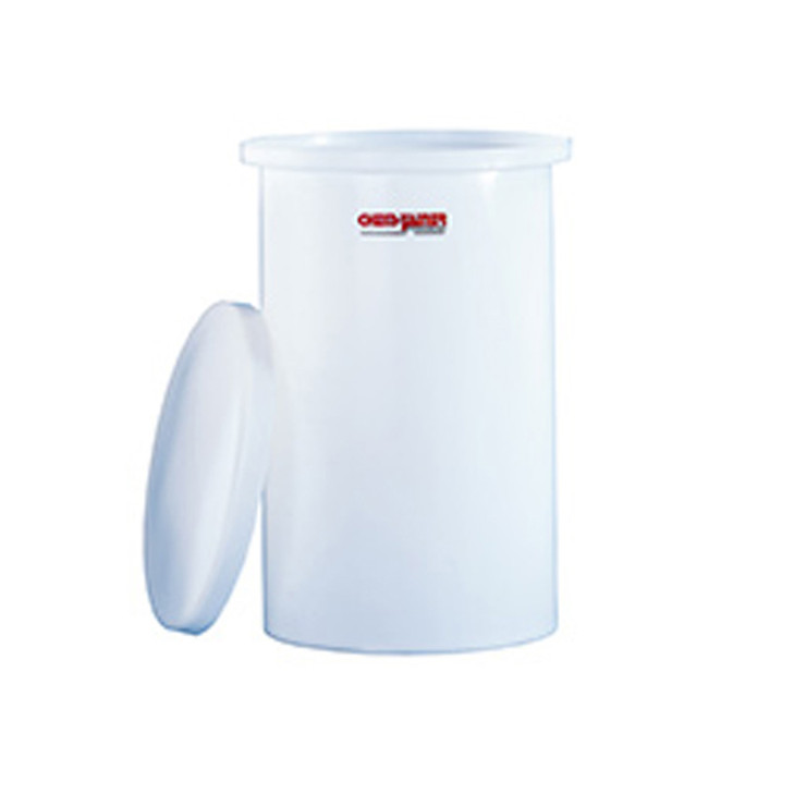 Chem-Tainer 15 Gallon Plastic Open Top Batch Storage Tank with Lid