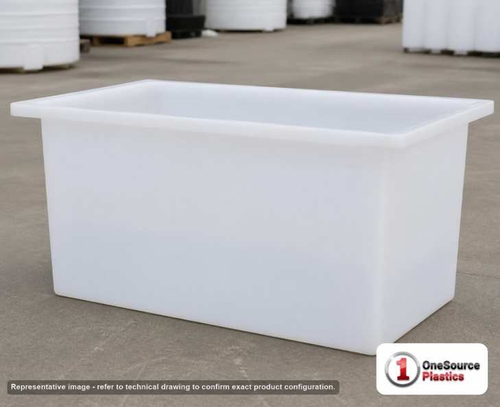 Chem-Tainer 15 Gallon PE Rectangular Open Top Tank. Manufacturer part number TC-R122412A.