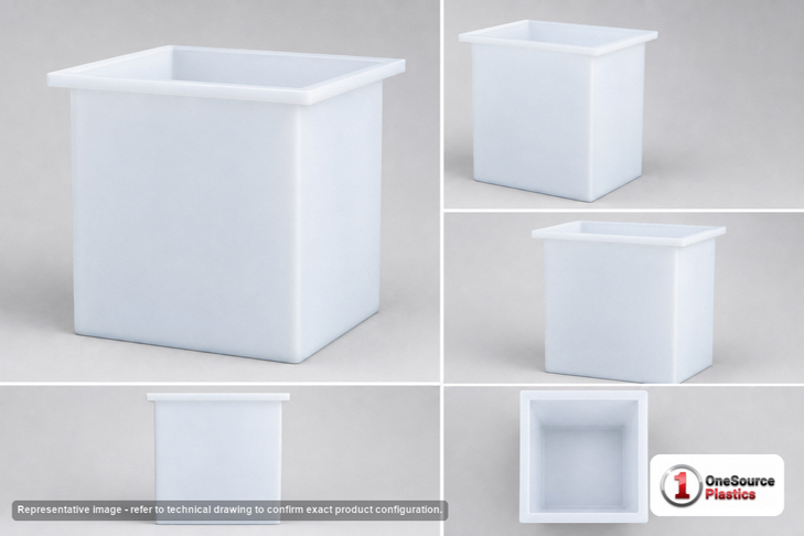 Chem-Tainer 185 Gallon PE Rectangular Open Top Tank