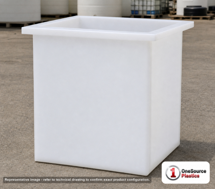 Chem-Tainer 2 Gallon PE Rectangular Open Top Tank. . Manufacturer part number TC-R080808A. Sold by OneSource Plastics (https://www.onesourceplastics.com).