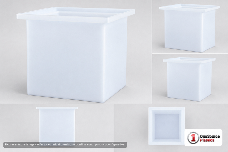 Chem-Tainer 2 Gallon PE Rectangular Open Top Tank