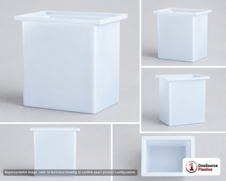 Chem-Tainer 210 Gallon PE Rectangular Open Top Tank