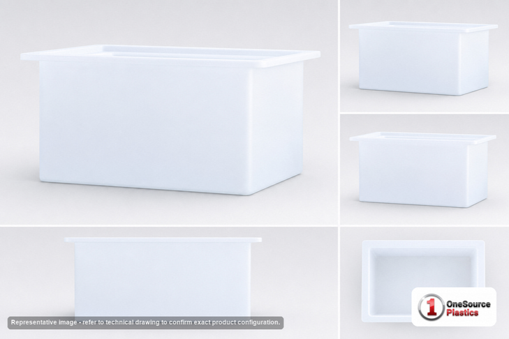 Chem-Tainer 23 Gallon PE Rectangular Open Top Tank