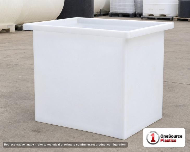 Chem-Tainer 270 Gallon PE Rectangular Open Top Tank. Manufacturer part number TC-R364836A.