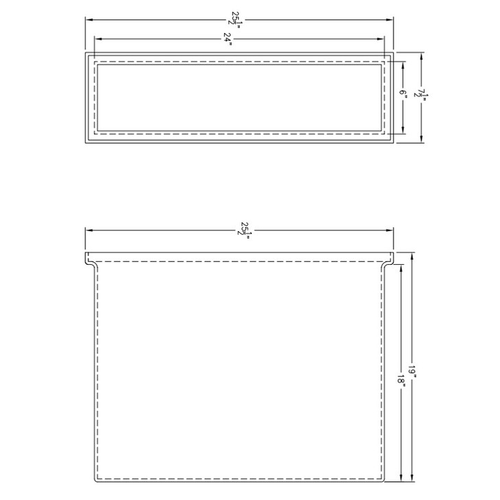 Chem-Tainer 28 Gallon PE Rectangular Open Top Tank