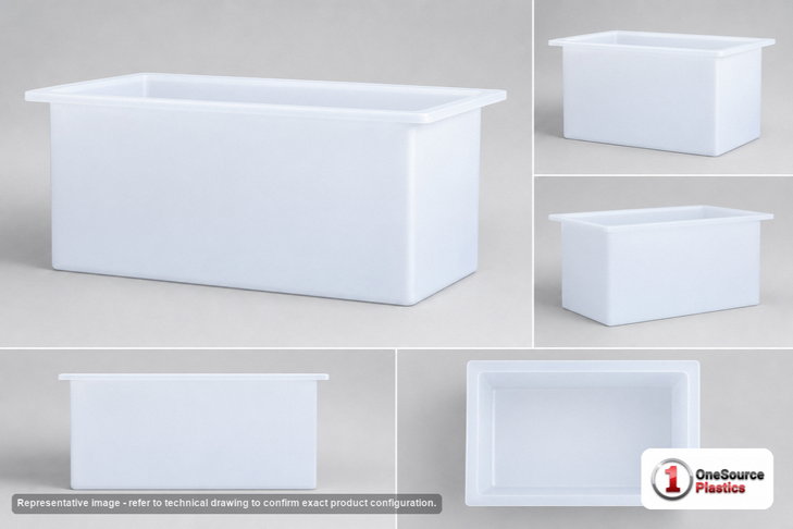 Chem-Tainer 28 Gallon PE Rectangular Open Top Tank