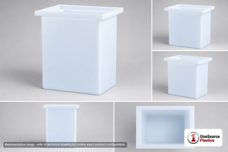 Chem-Tainer 30 Gallon PE Rectangular Open Top Tank