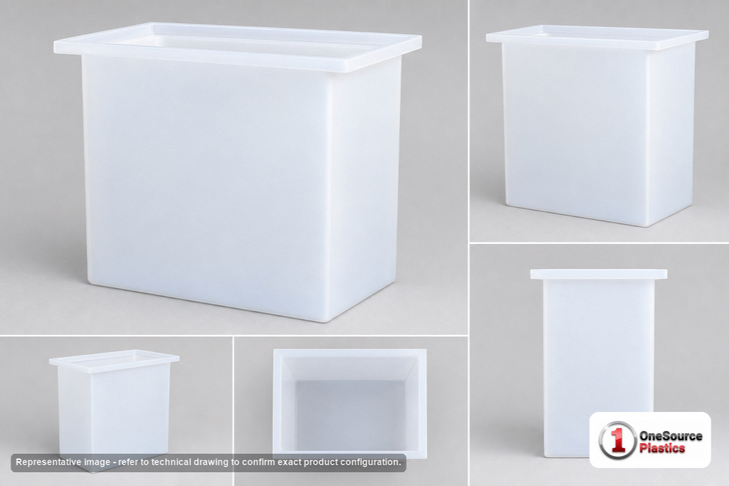 Chem-Tainer 36 Gallon PE Rectangular Open Top Tank