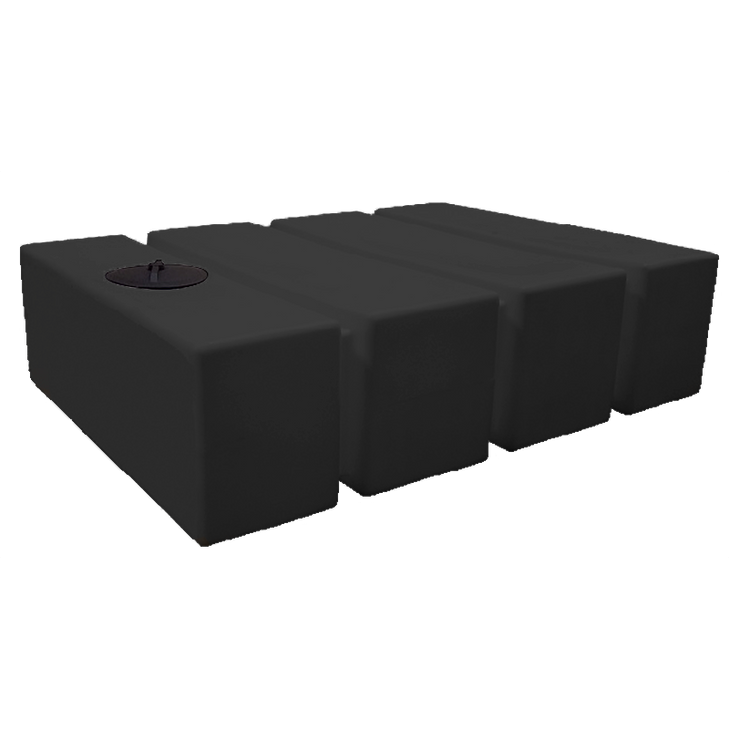 Bushman 500 Gallon Rectangle Water Storage Tank in Black