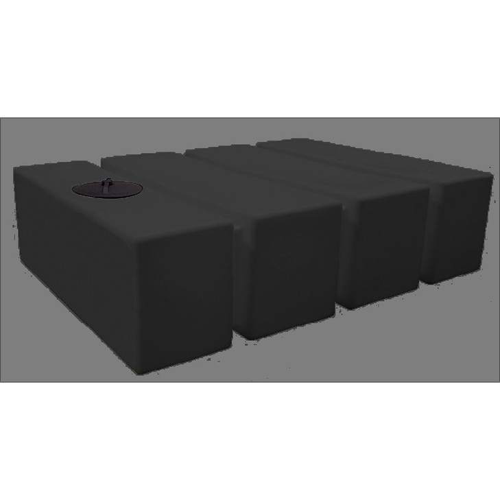 Bushman 500 Gallon Rectangle Water Storage Tank in Black
